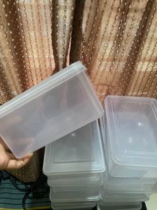 10 plastic Storage Box (Clear, 12.75 x 8