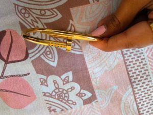Gold Tone Nail Bracelet