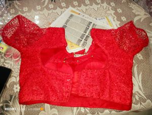 Red Lace Blouse