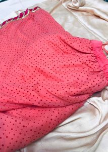 Cute Pink Polka Dot Dress bottom