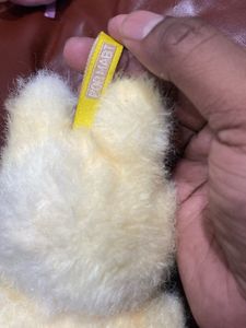 Fluffy Yellow Labubu Plush Bagcharm
