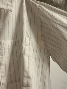 Westside Oversized Striped Button-Up Shirt
