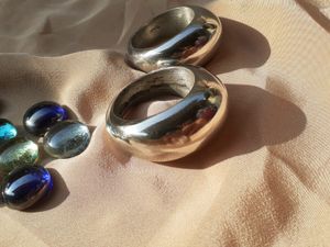 Brand New Set of 6 Art Deco Napkins Rings Sterling