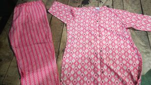 Pink Printed Kurta