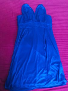 imported blue color knee length designer imported midi dress for sale