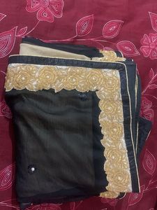 Beautiful Black Saree with Blouse