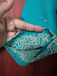 New Teal Kurta Set with Dupatta