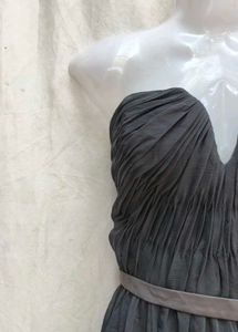 Strapless Gathered Waist Maxi Dress