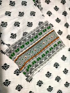White Kurta with Black Print