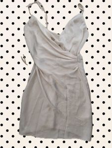 Sheer Ruched Mini Dress