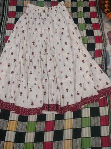 Bohemian  Print Cotton Skirt and matching du