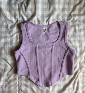 Lilac Corset Style Tank Top