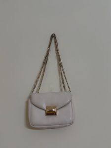 Stylish Cream Chain Shoulder Bag