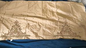 Aari work blouse material piece golden clr