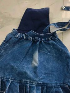 Cute Denim Pinafore Dress