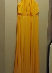 Ann Taylor Yellow halter Maxi Dress formal Gown