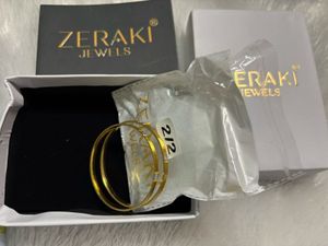 Zaraki Elegant Gold Bangles with Diamonds