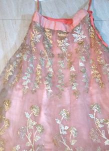 NEW Elegant Pink &amp; Gold Lehenga Choli