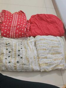 2 dresses Embroidered Kurta Set with Dupatta
