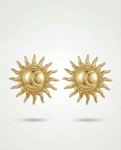 Sunburst 18K Gold Plated Anti Tarnish Earrings