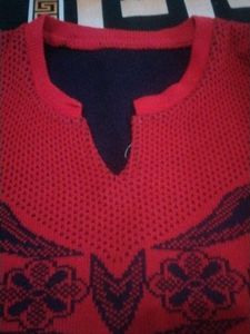 Red Knit Pullover