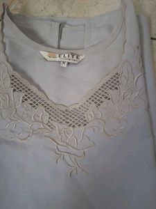 Elegant Sleeveless top with Embroidery