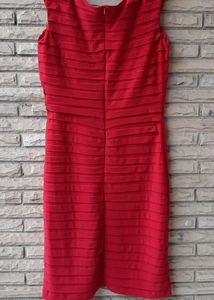 Stunning Red Ruffled Sheath Dress