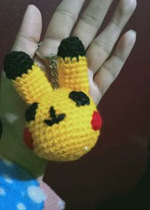 Pikachu Crochet Keychain