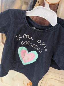 Navy Heart Print t-shirt &amp; shorts