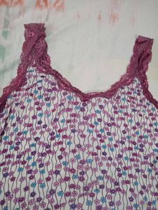 Floral Lace Trim Camisole