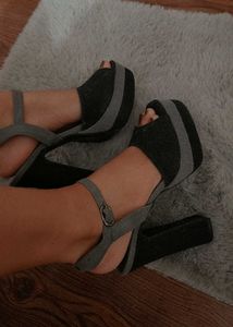 Denim Platform Heels
