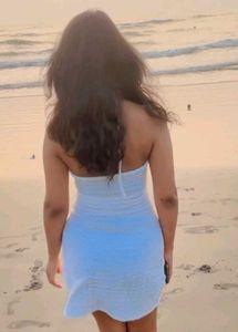 Chic White Textured Mini Dress