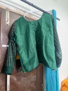 Emerald Green  ready to wear saree