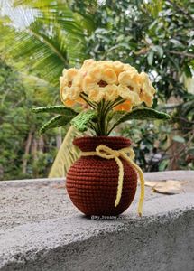 Crochet Yellow Flower in Pot
