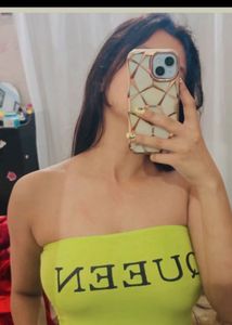 green backless  ,red satin and lime tube top