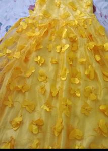 Beautiful Yellow Floral Gown