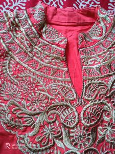 Red Embroidery Kurti