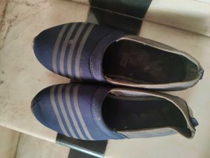 Comfortable Blue Striped Slip-Ons