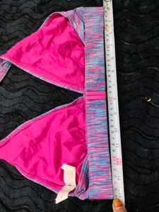 Striped Halter Bikini Top 🤎