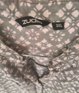 Elegant Grey Printed Kurta