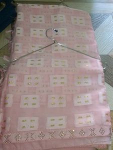 Elegant Pink Saree with Gold Embellishments