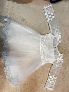 baby girl Elegant White Dress