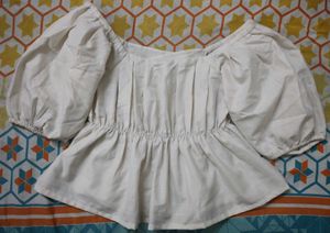 Chic Cream Puff Sleeve Top