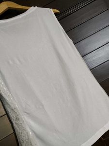 Chatelaine White Sleeveless Lace Top