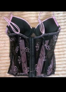 (Today Offer Only) Goth Mesh Sheer Corset Top