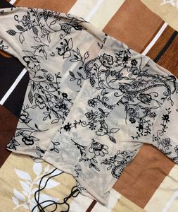 Floral Print Cinched Top