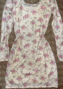 Floral Sequin Long Sleeve Dress