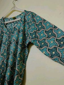 Green Bandhani Print Kurta