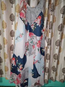 Flowy Floral Patchwork Maxi Dress