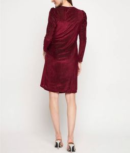 Burgundy Velvet Dress